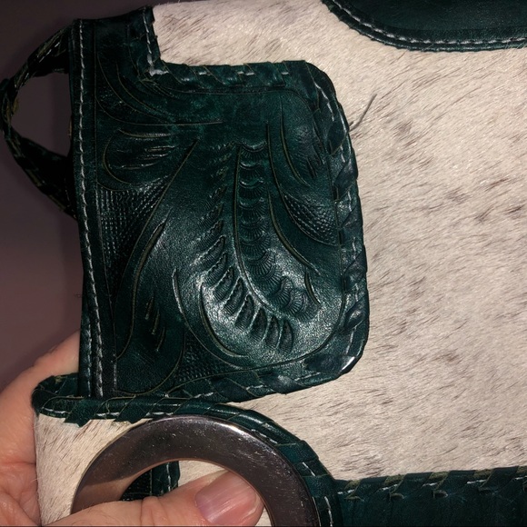 Leathers in leather cow hide ladies purse handbag shoulder bag - Picture 7 of 10